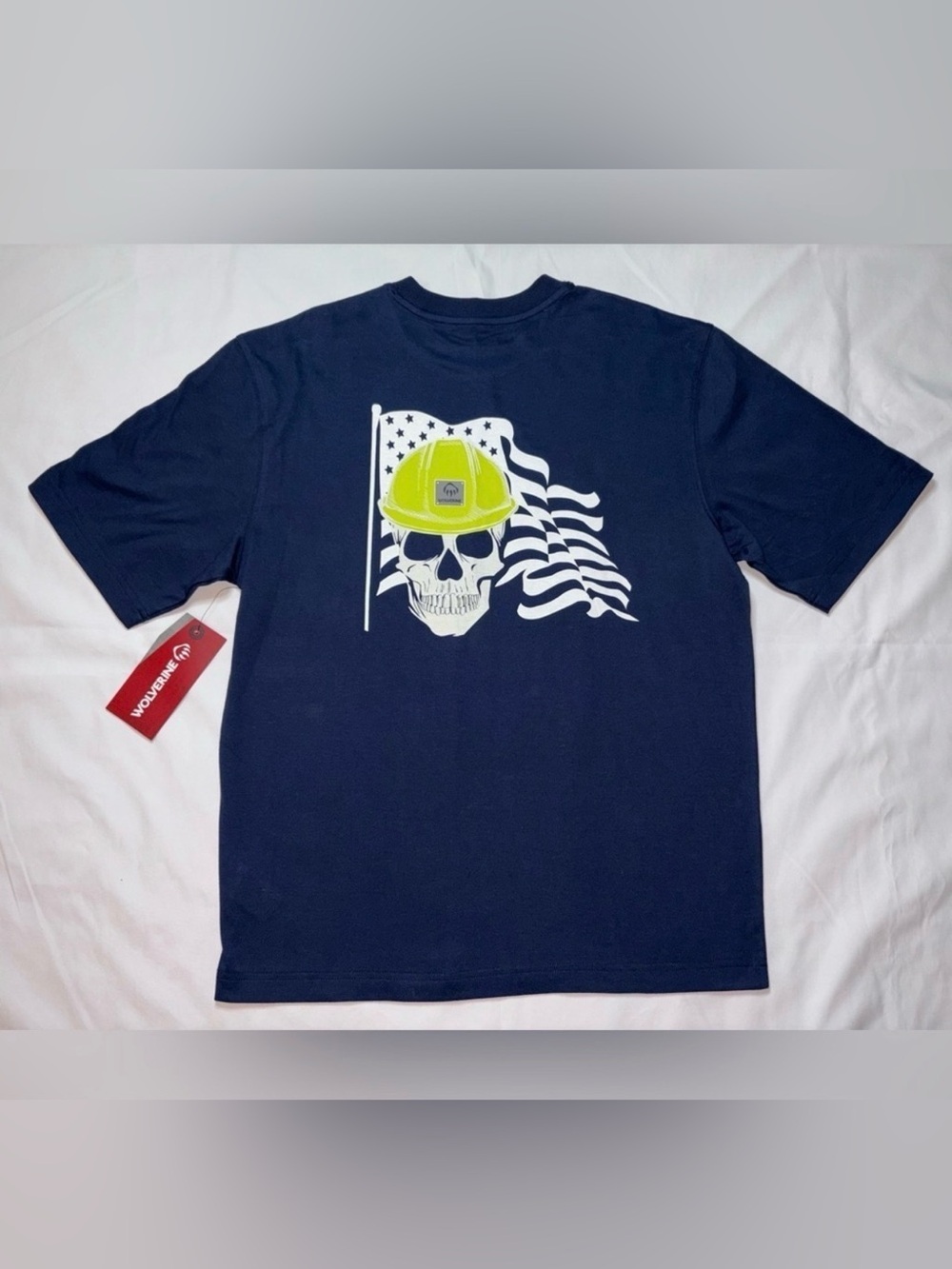 Wolverine Patriotic Skull Graphic T-Shirt Navy M NWT